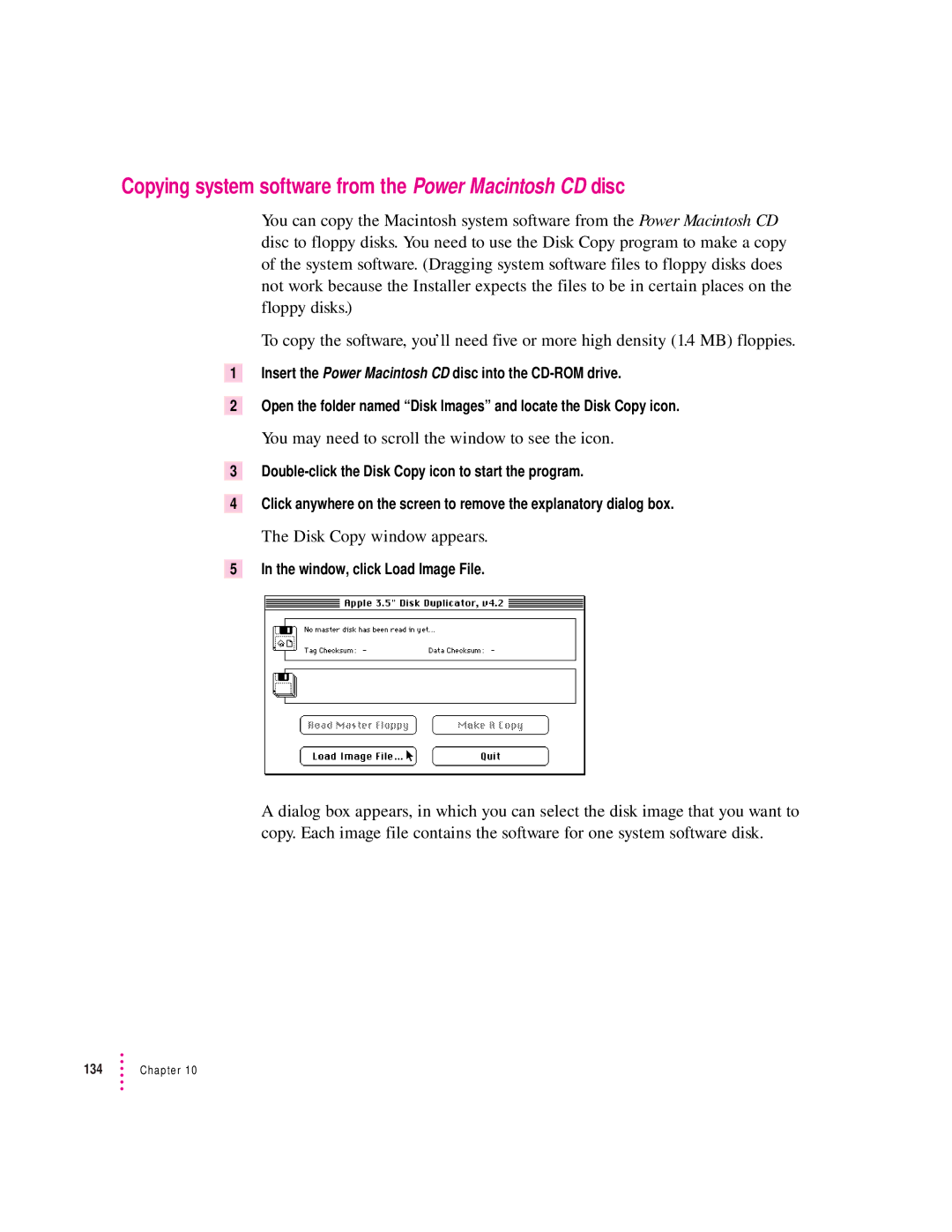 Apple 8100/80 Copying system software from the Power Macintosh CD disc, You may need to scroll the window to see the icon 