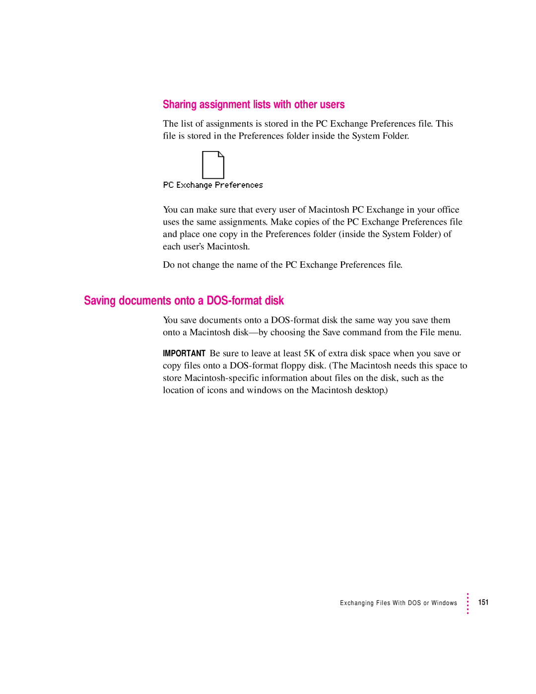 Apple 8100/80AV manual Saving documents onto a DOS-format disk, Sharing assignment lists with other users 