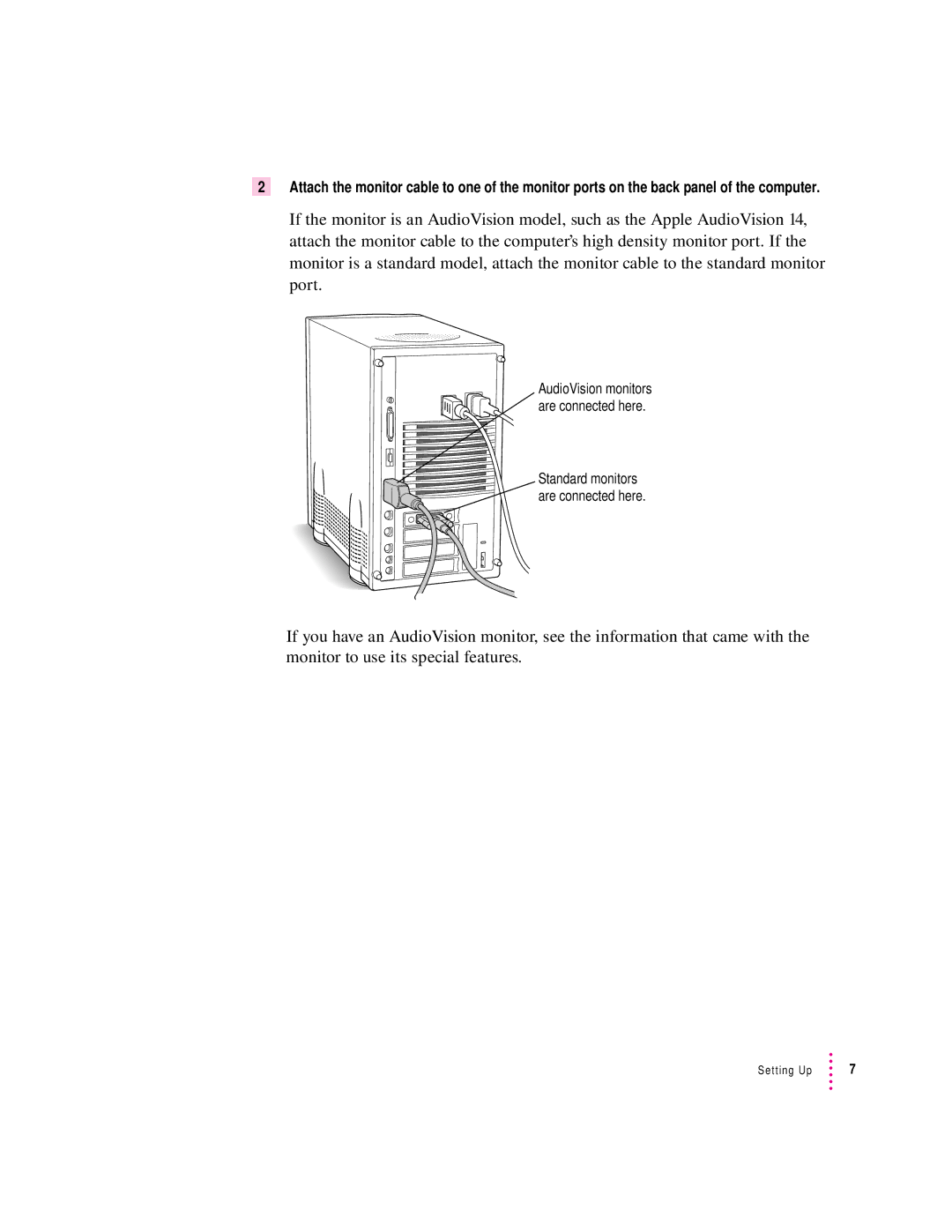 Apple 8100/80AV manual Setting Up 