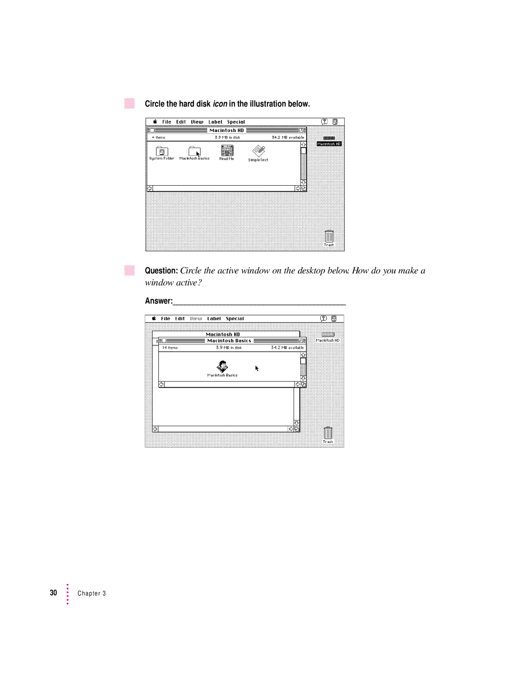 Apple 8100/80AV manual Circle the hard disk icon in the illustration below 