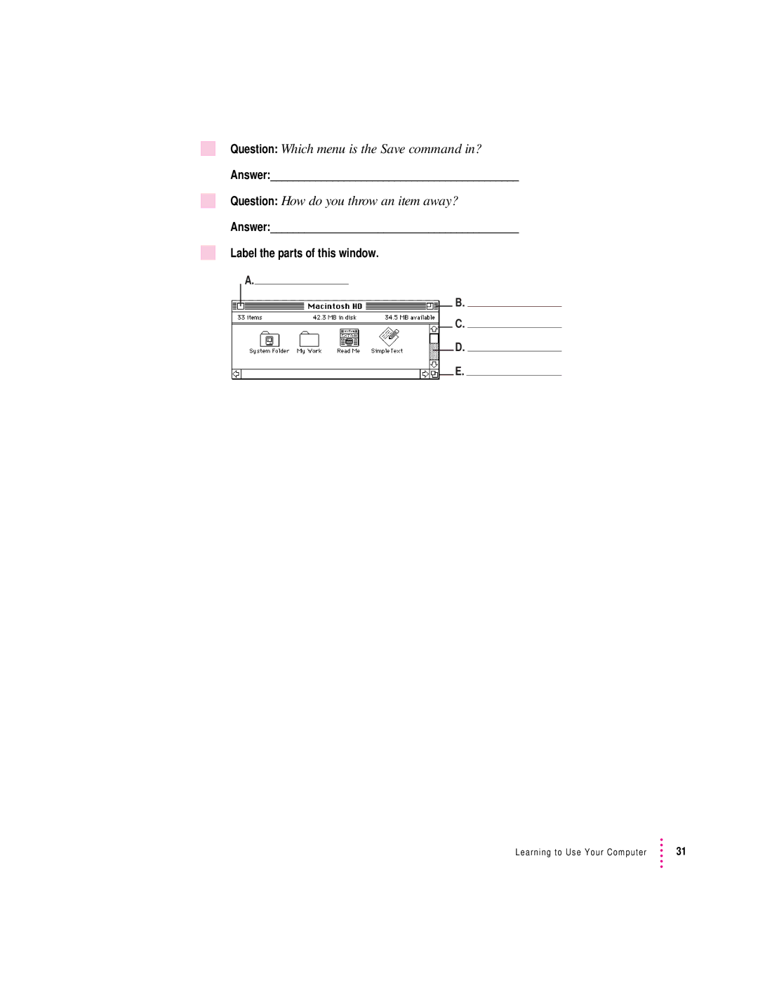 Apple 8100/80AV manual Question Which menu is the Save command in? 