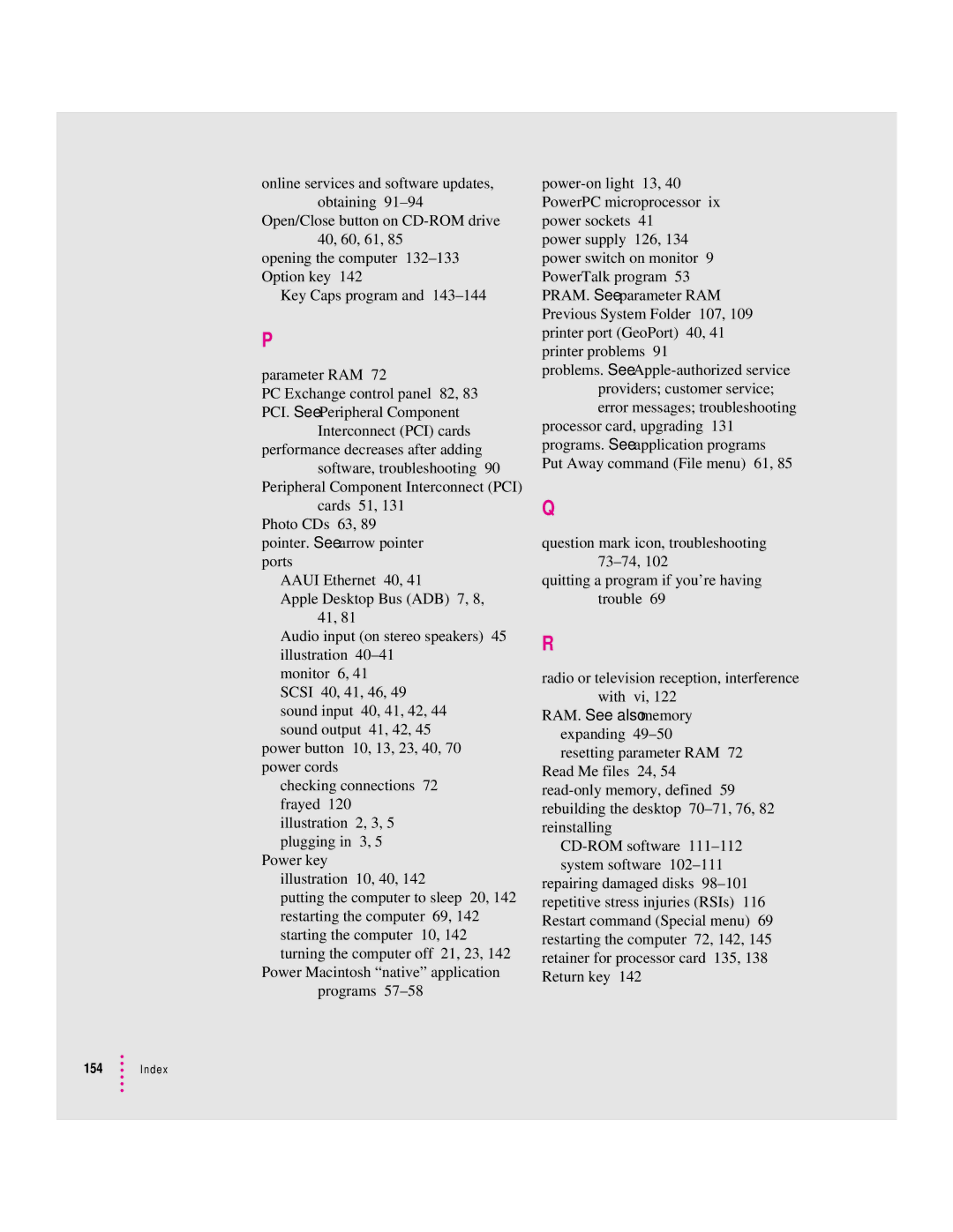 Apple 8200 appendix Index 