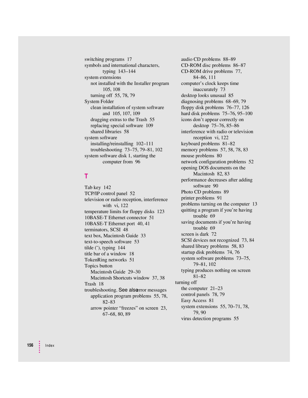 Apple 8200 appendix Index 