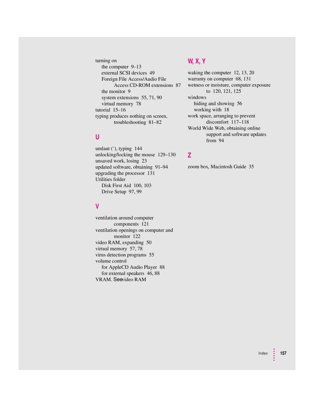 Apple 8200 appendix Index 