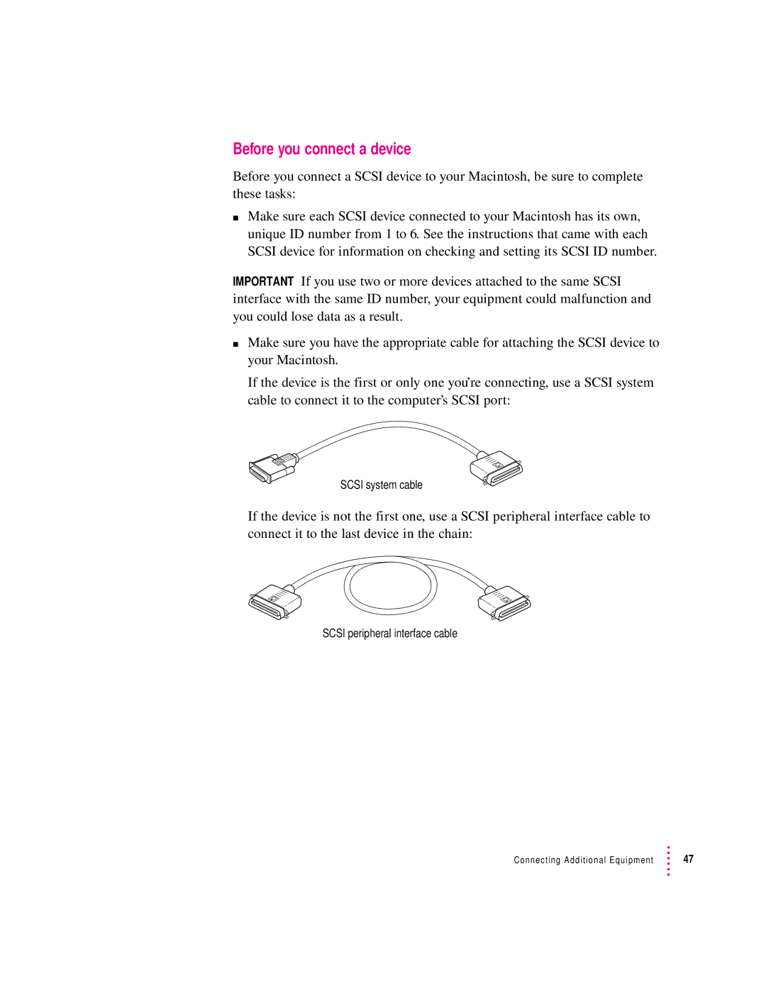 Apple 8200 appendix Before you connect a device 