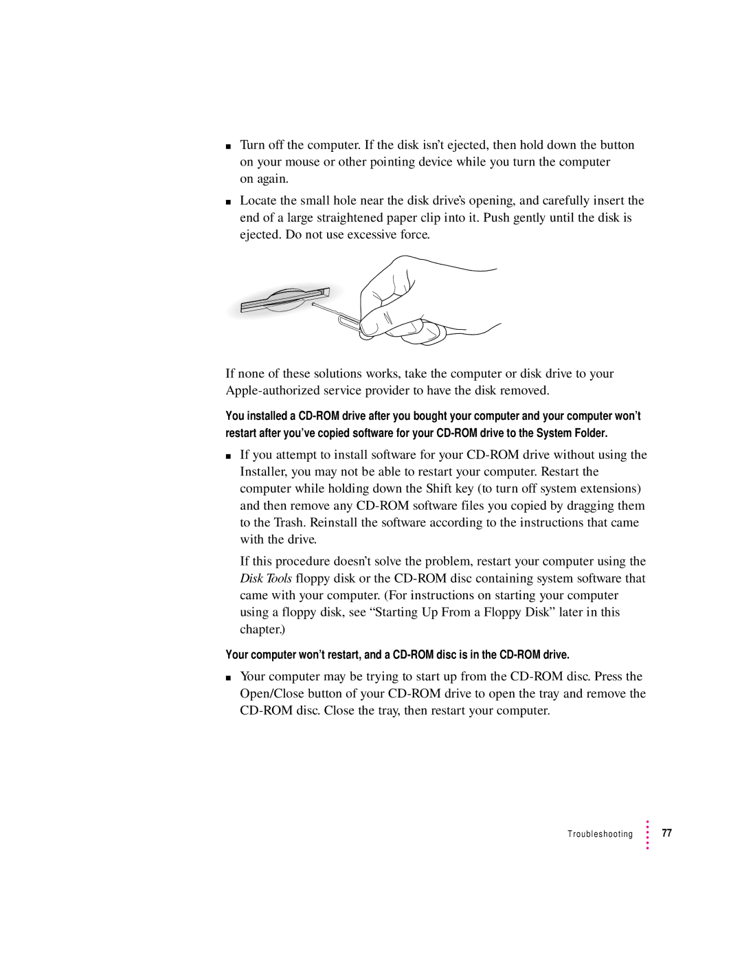 Apple 8200 appendix Troubleshooting 