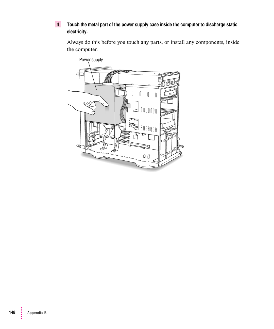 Apple 8500 manual Power supply 