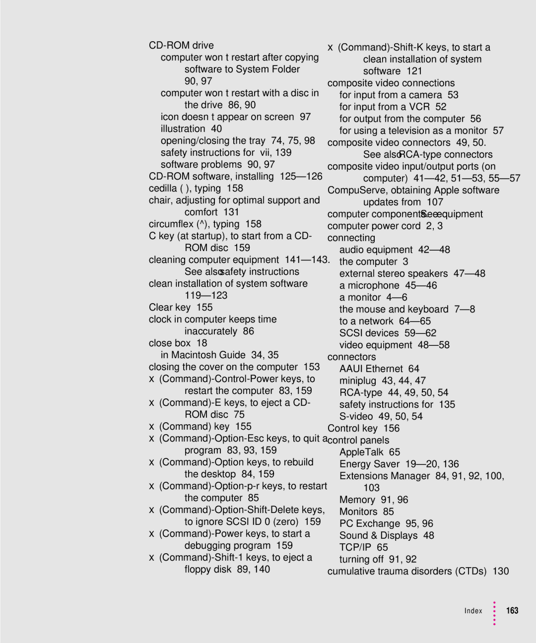 Apple 8500 manual Index 