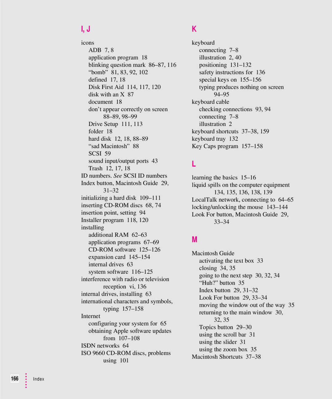 Apple 8500 manual Index 