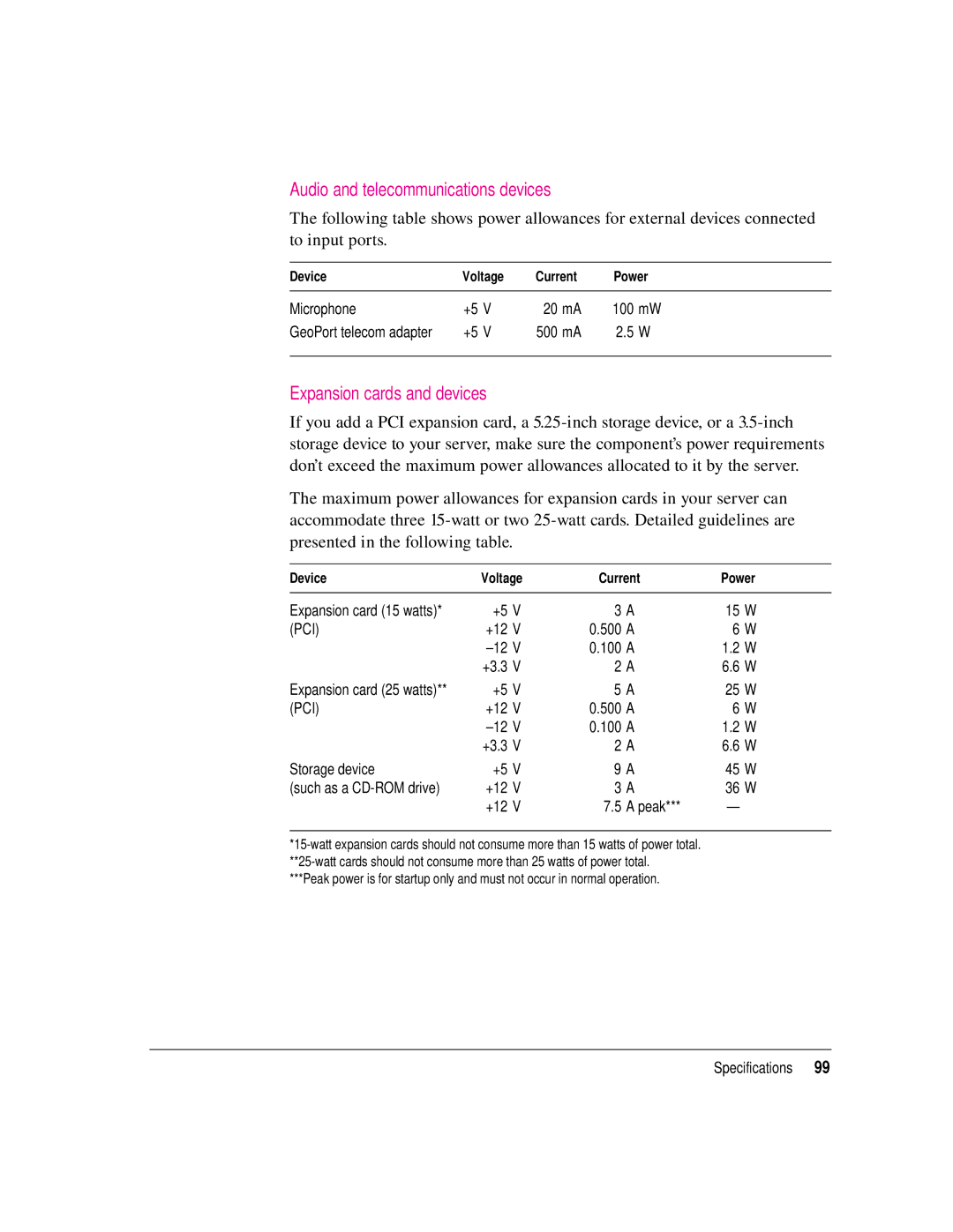 Apple 8550 technical specifications Audio and telecommunications devices 