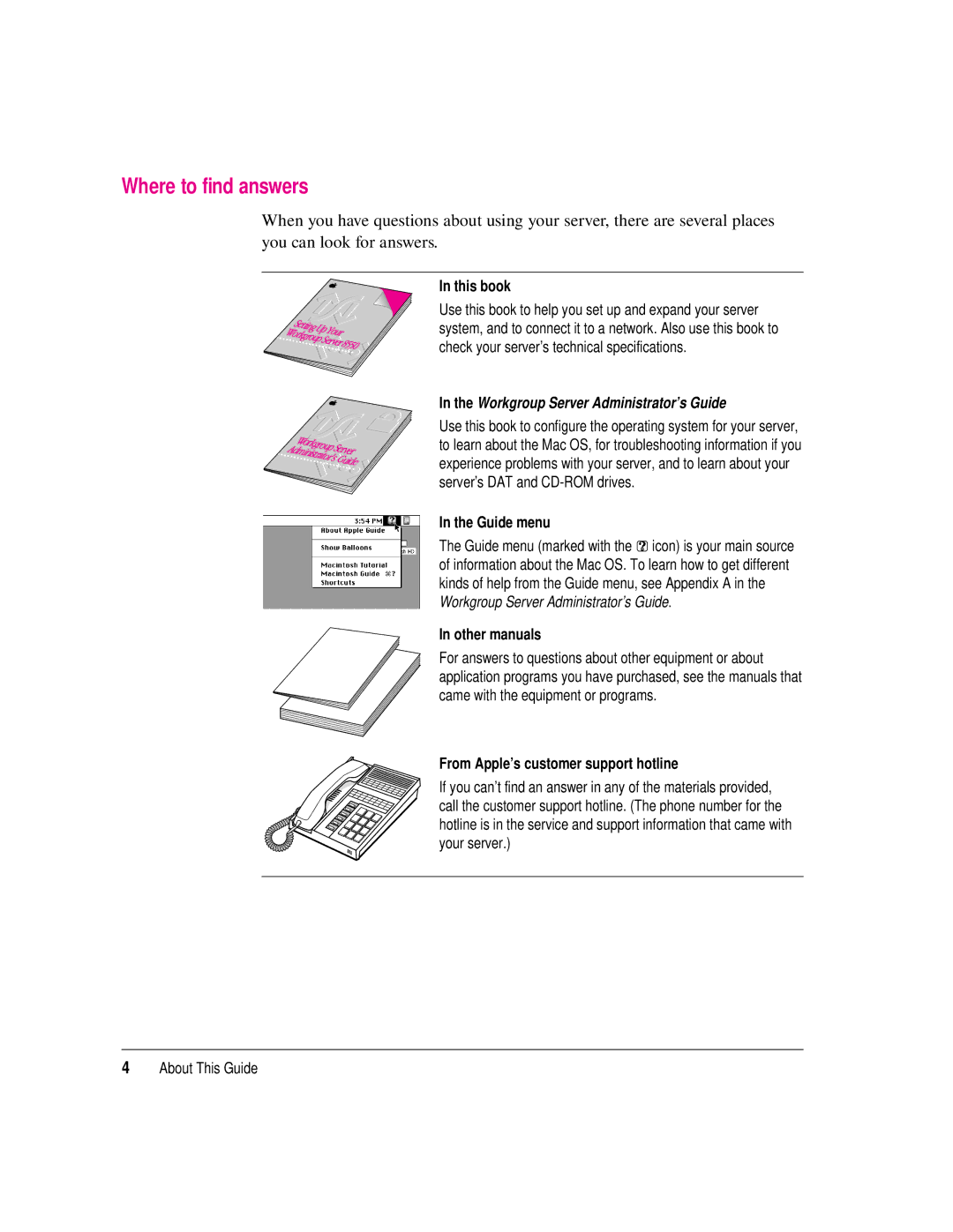 Apple 8550 technical specifications Where to find answers, This book 