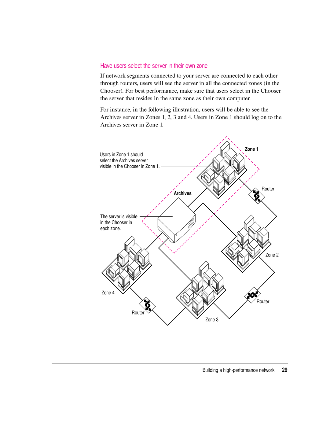 Apple 8550 technical specifications Have users select the server in their own zone 