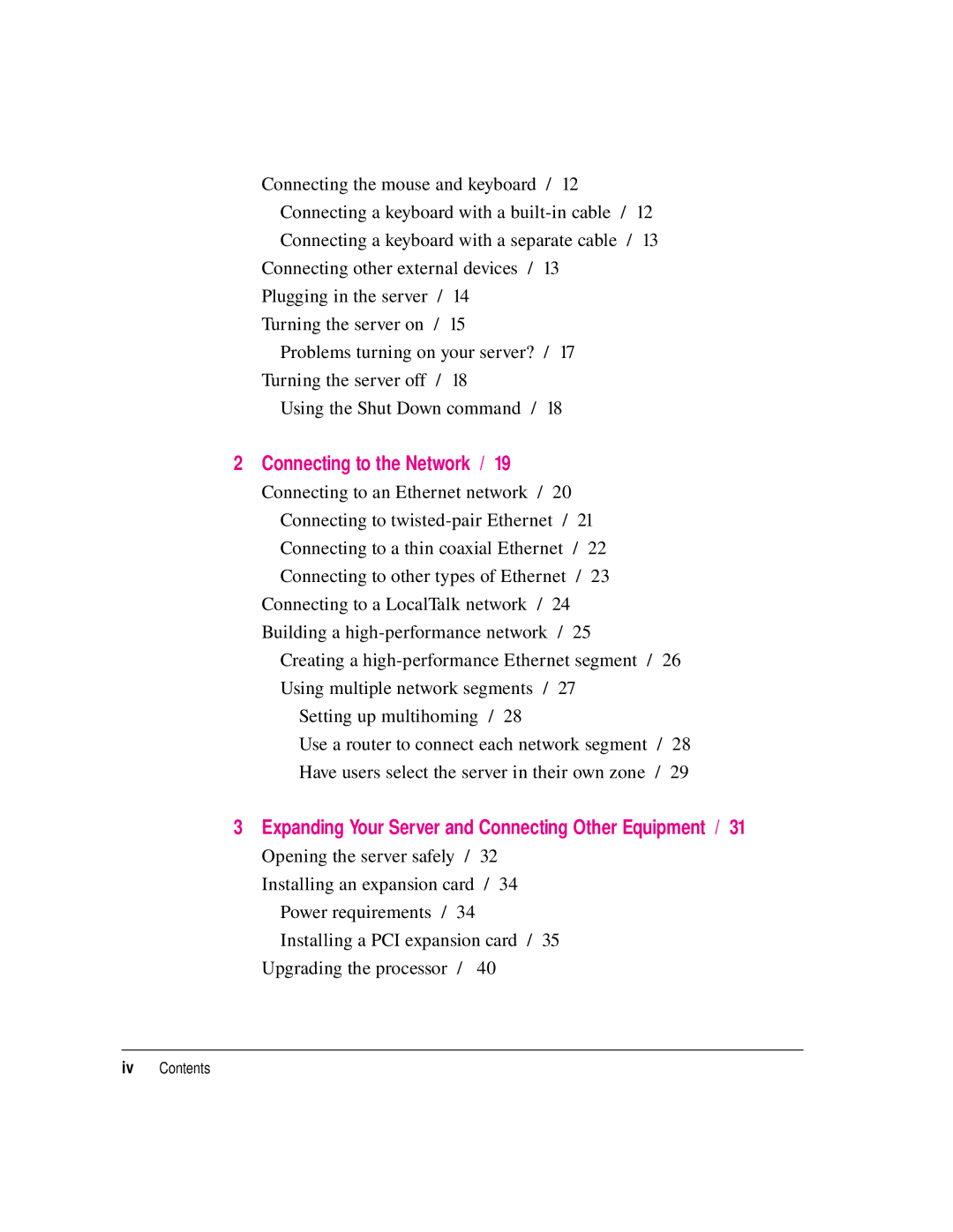 Apple 8550 technical specifications Connecting to the Network, Expanding Your Server and Connecting Other Equipment 