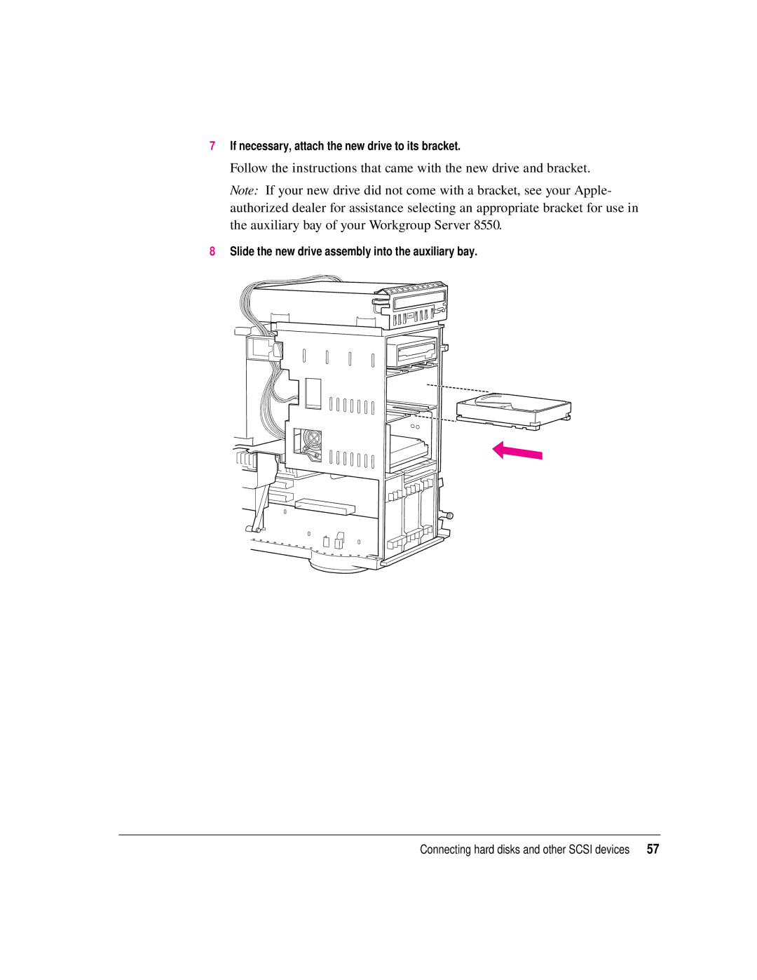 Apple 8550 technical specifications If necessary, attach the new drive to its bracket 