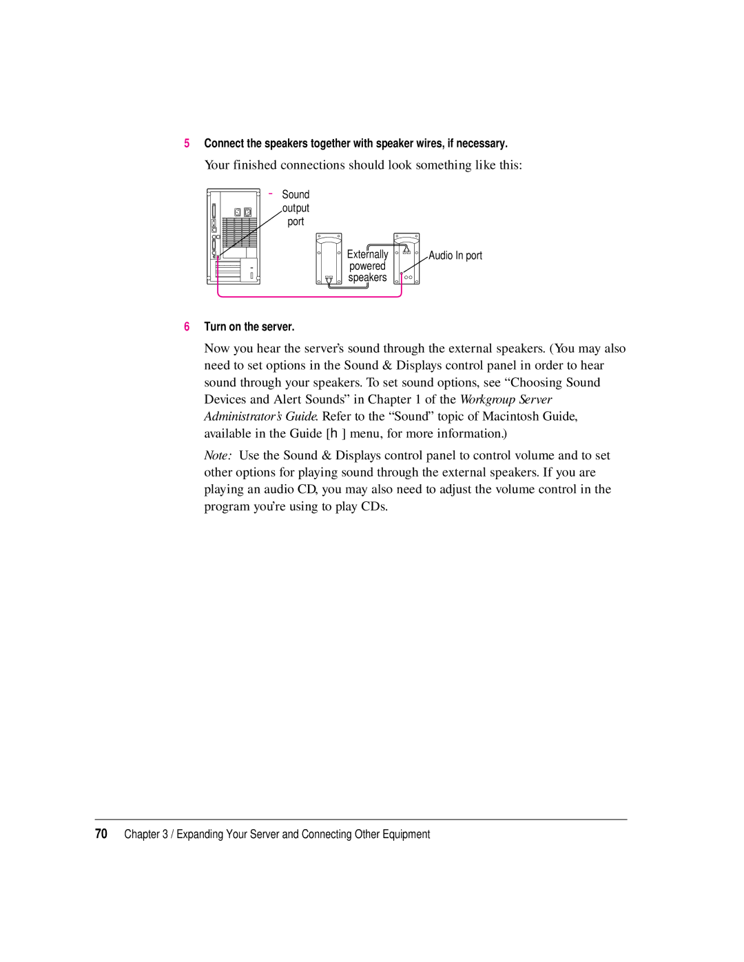 Apple 8550 technical specifications Your finished connections should look something like this 