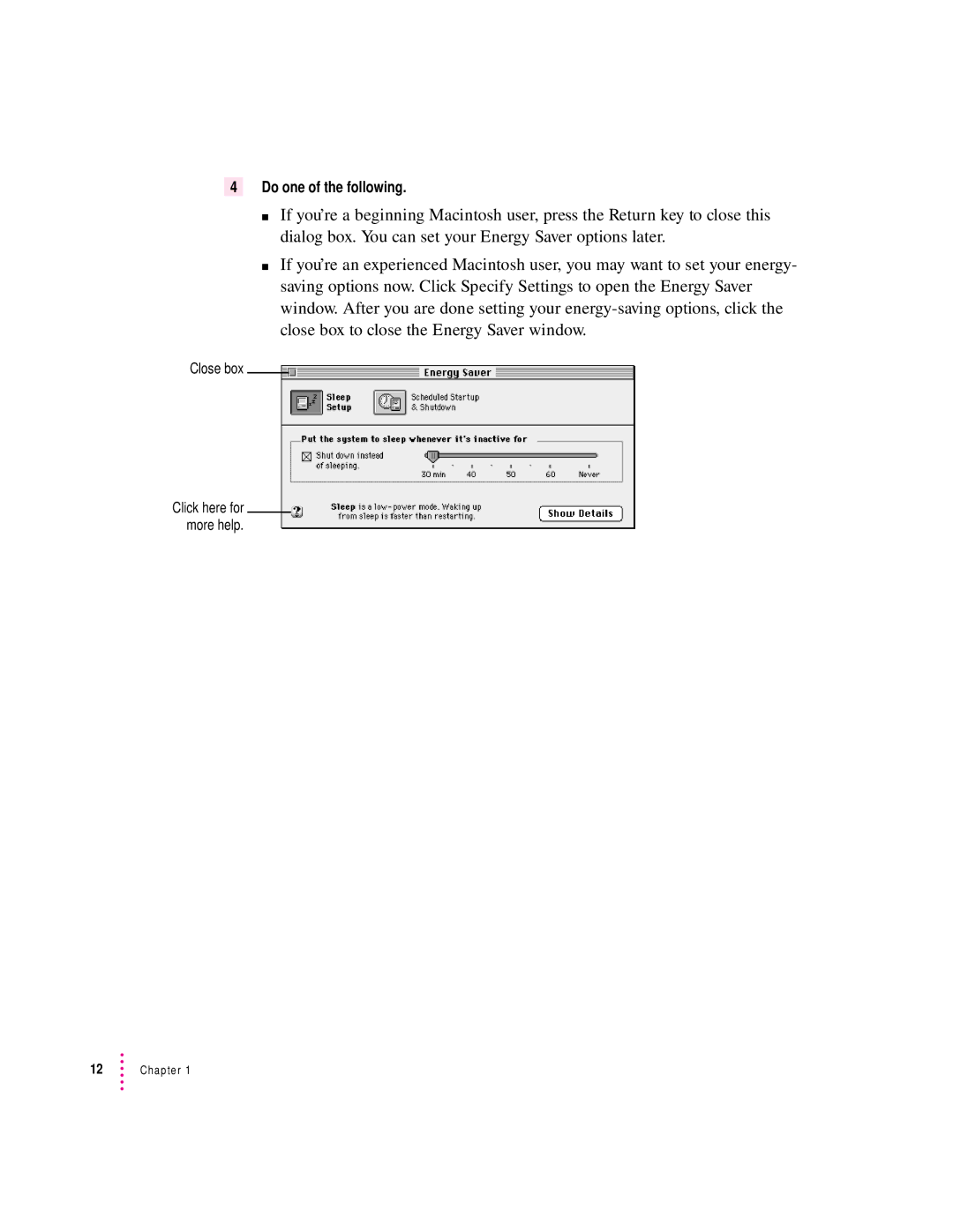 Apple 8600 appendix Close box 