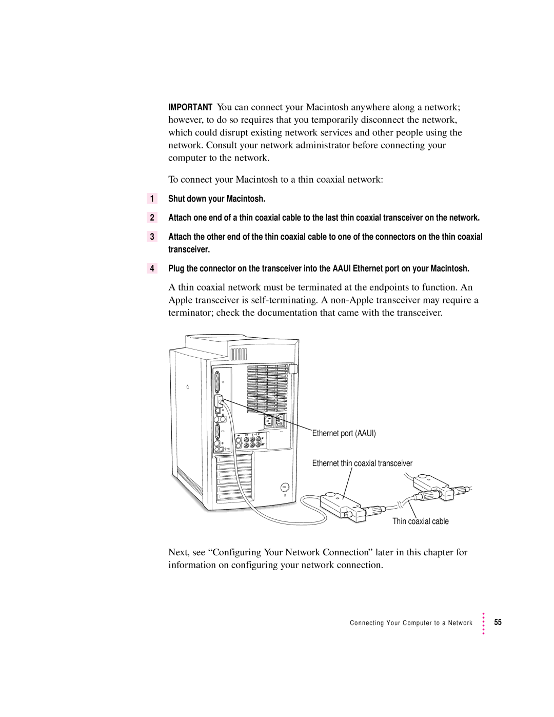 Apple 8600 appendix Connecting Your Computer to a Network 