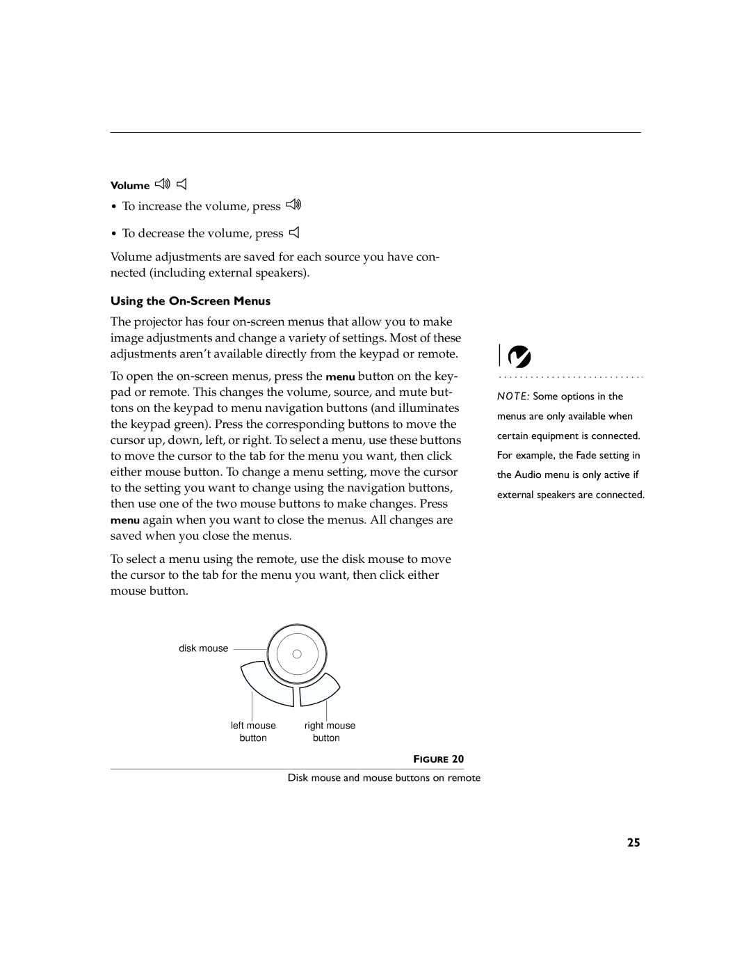 Apple 9000 manual Using the On-Screen Menus, Volume 