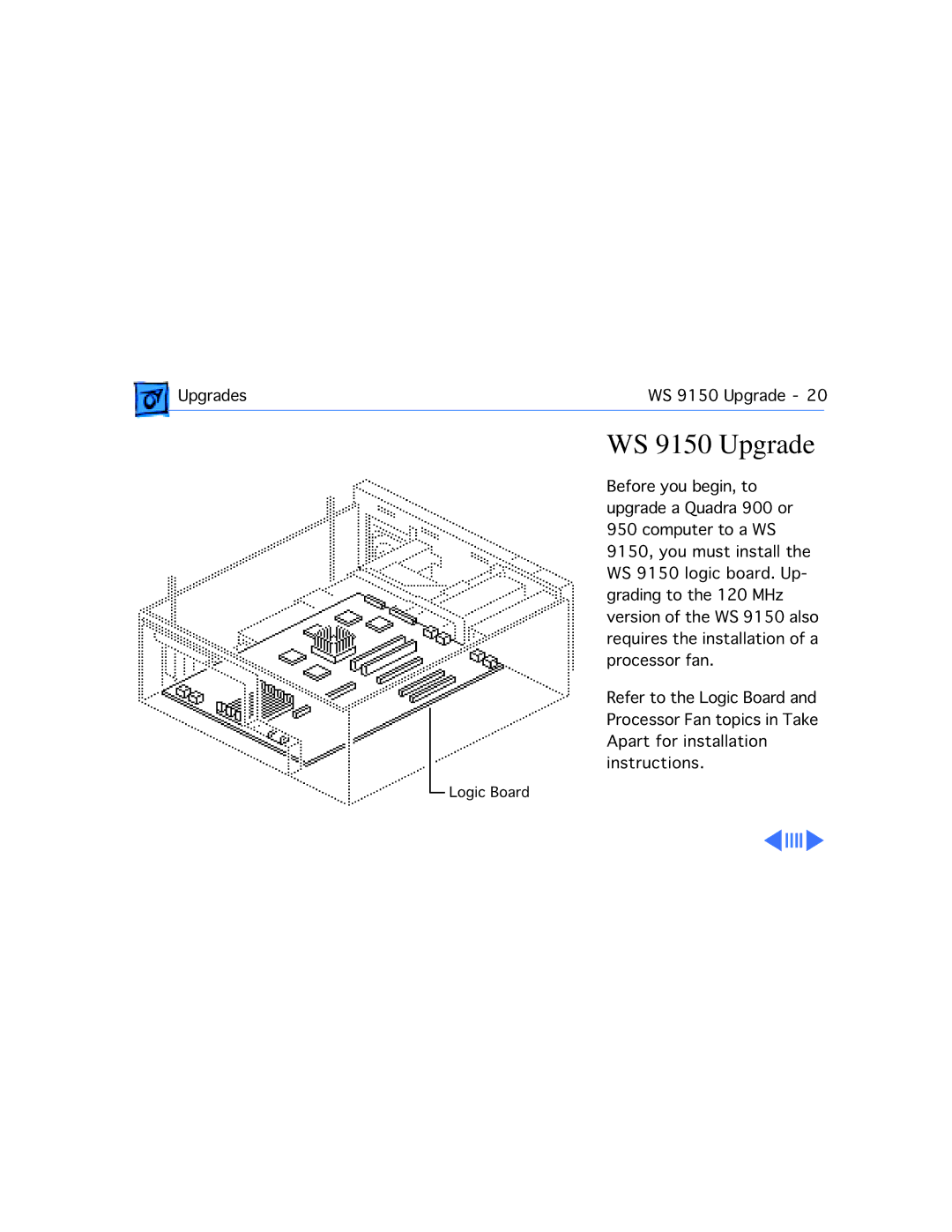 Apple manual WS 9150 Upgrade 