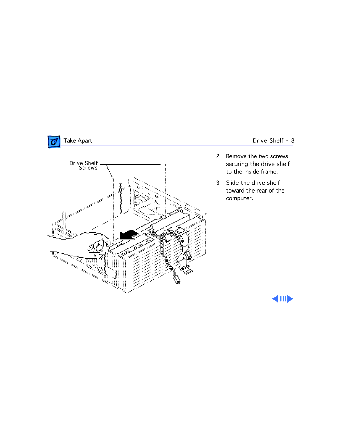 Apple 9150 manual Drive Shelf Screws 