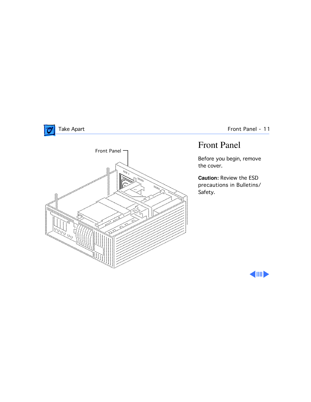 Apple 9150 manual Front Panel 