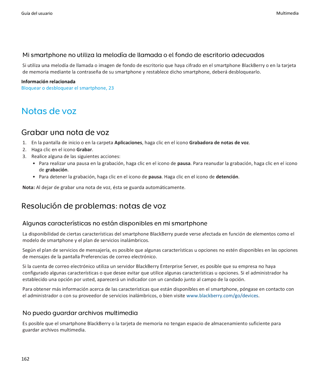 Apple 9370, 9360, 9350 manual Notas de voz, Grabar una nota de voz, Resolución de problemas notas de voz 