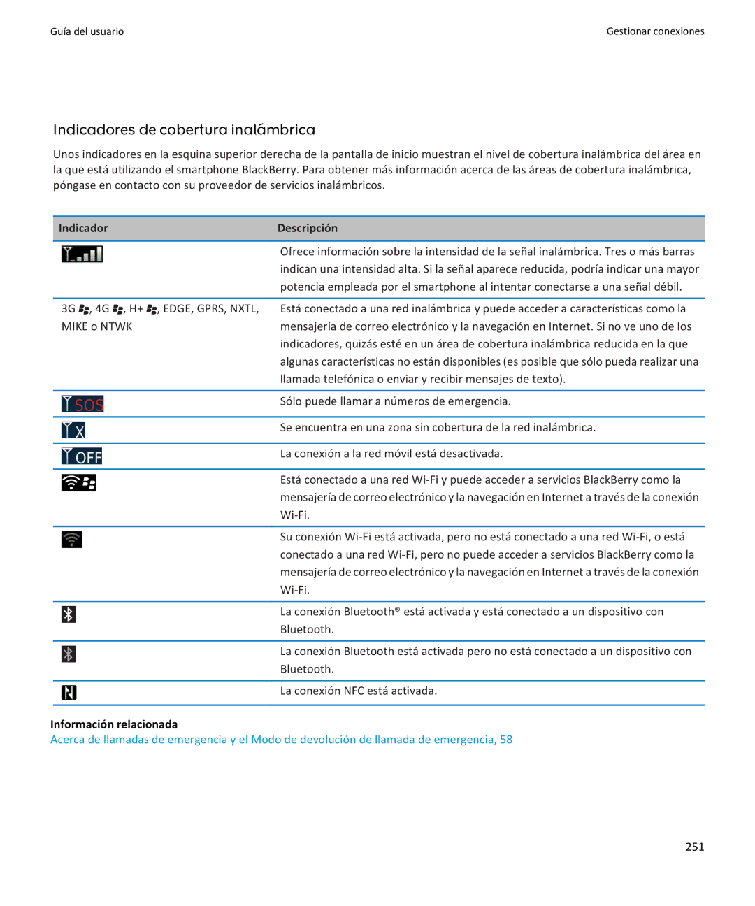 Apple 9350, 9360, 9370 manual Indicadores de cobertura inalámbrica 