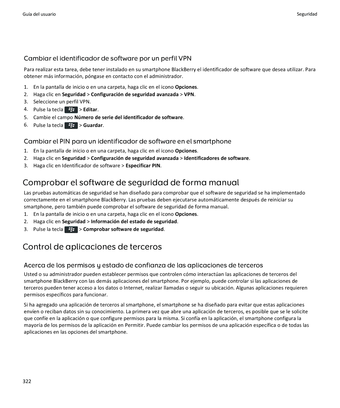 Apple 9360, 9350, 9370 Comprobar el software de seguridad de forma manual, Control de aplicaciones de terceros 