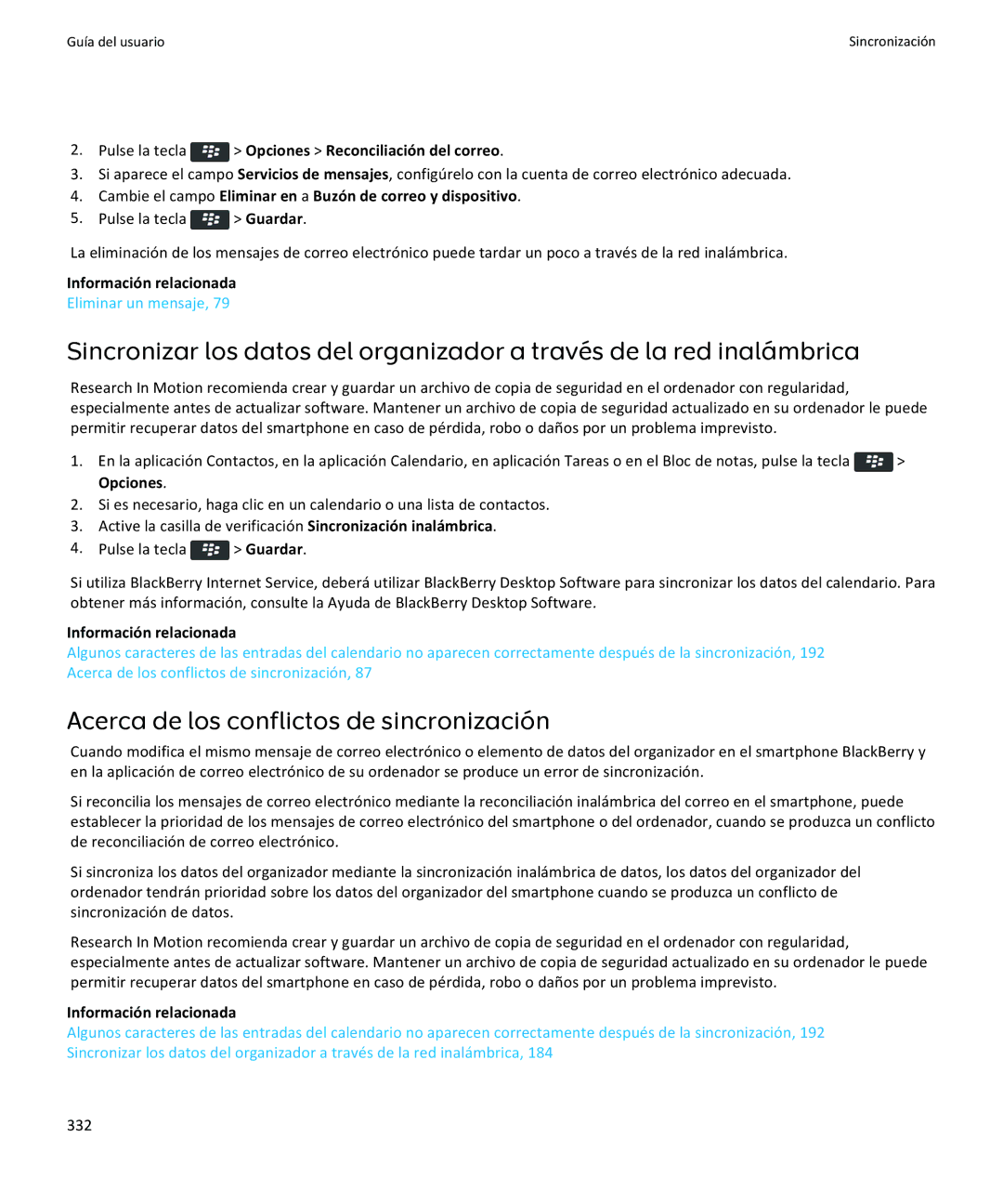 Apple 9350, 9360, 9370 manual Cambie el campo Eliminar en a Buzón de correo y dispositivo, 332 