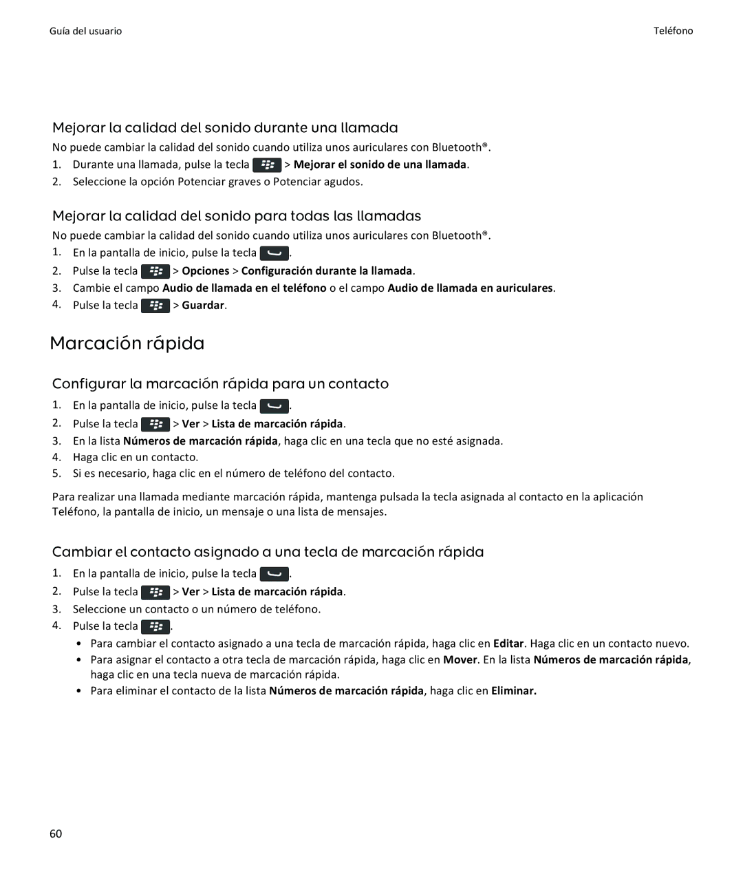 Apple 9370, 9360, 9350 manual Marcación rápida, Mejorar la calidad del sonido durante una llamada 