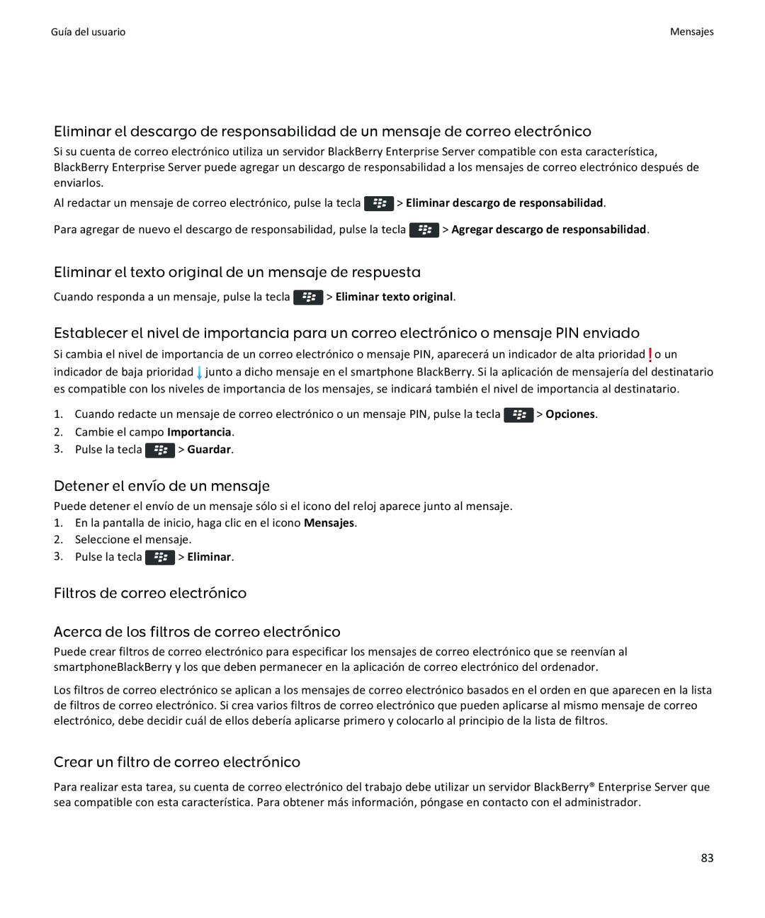 Apple 9350, 9360, 9370 manual Eliminar el texto original de un mensaje de respuesta, Detener el envío de un mensaje 