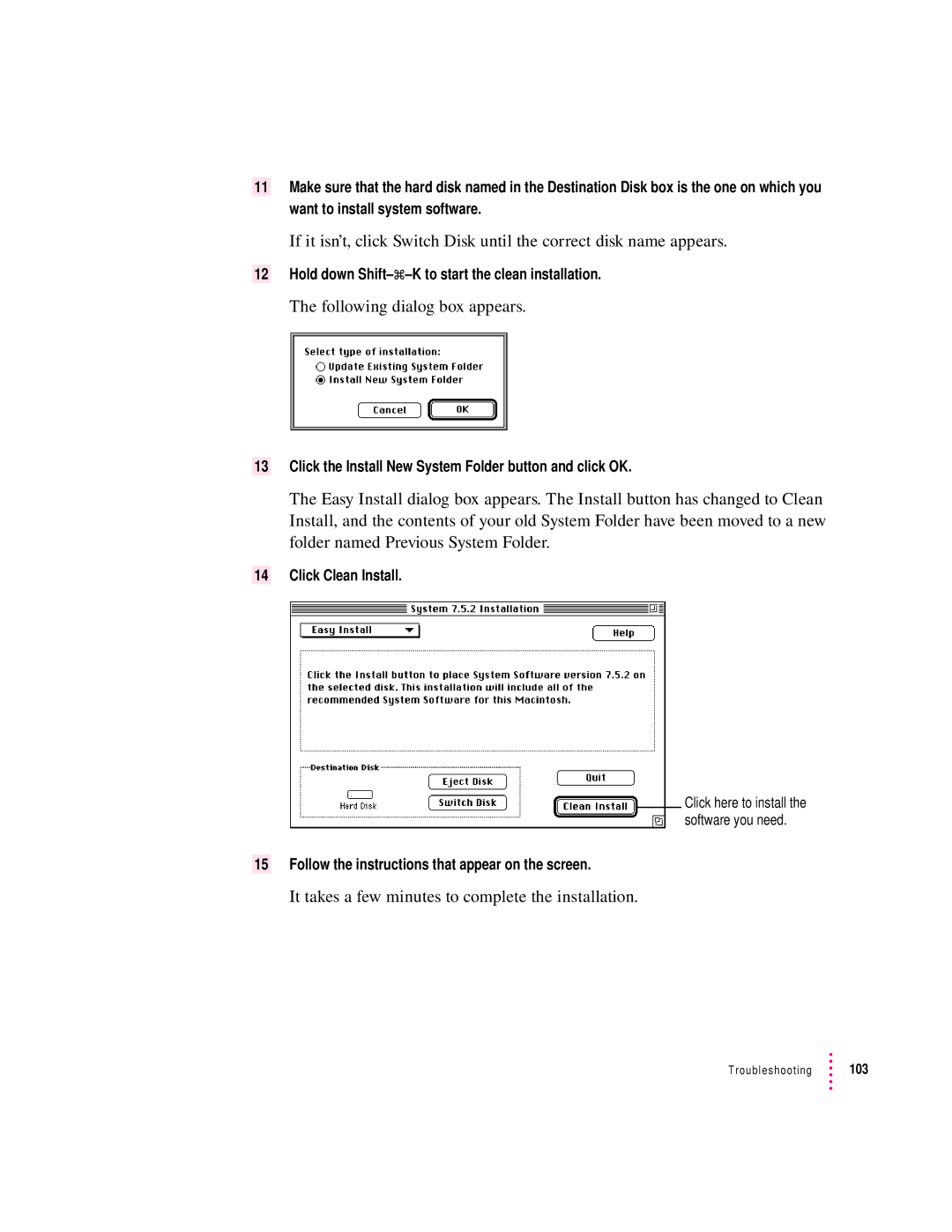 Apple 9500 Series manual Following dialog box appears 