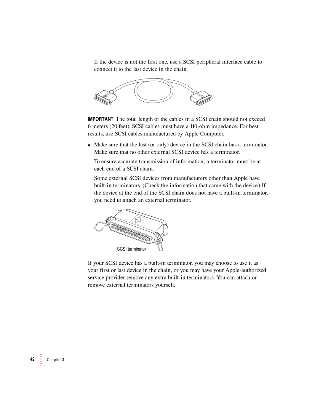 Apple 9500 Series manual Scsi terminator 