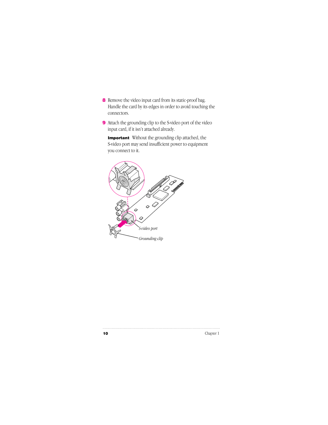 Apple 95014-2084, 030-8681-A user manual Video port Grounding clip 