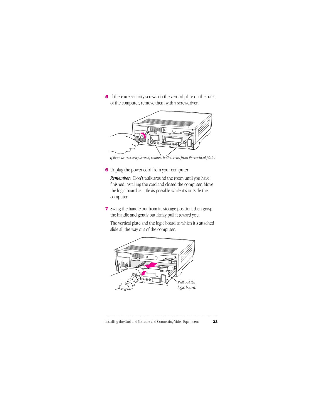 Apple 030-8681-A, 95014-2084 user manual Unplug the power cord from your computer 