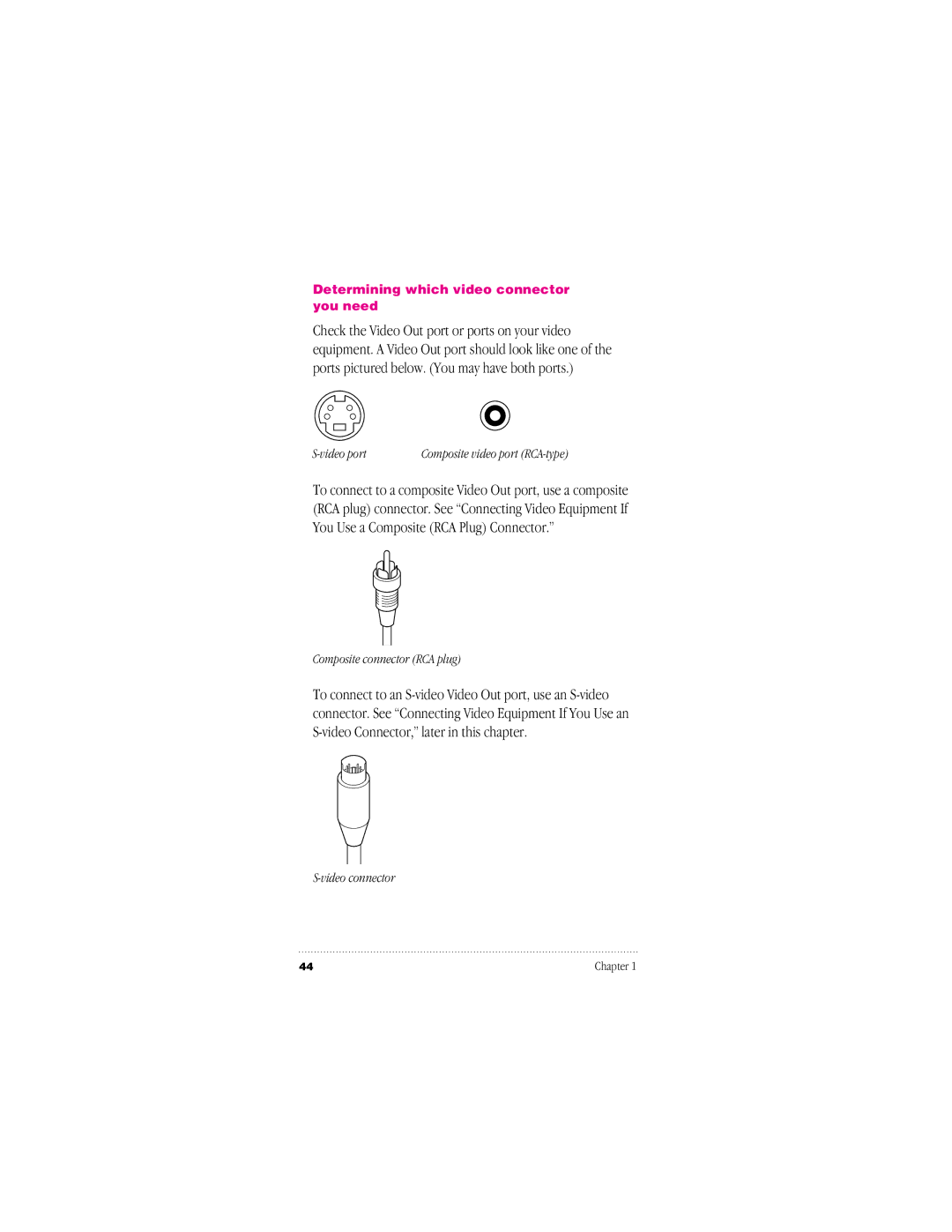 Apple 95014-2084, 030-8681-A user manual Determining which video connector you need 