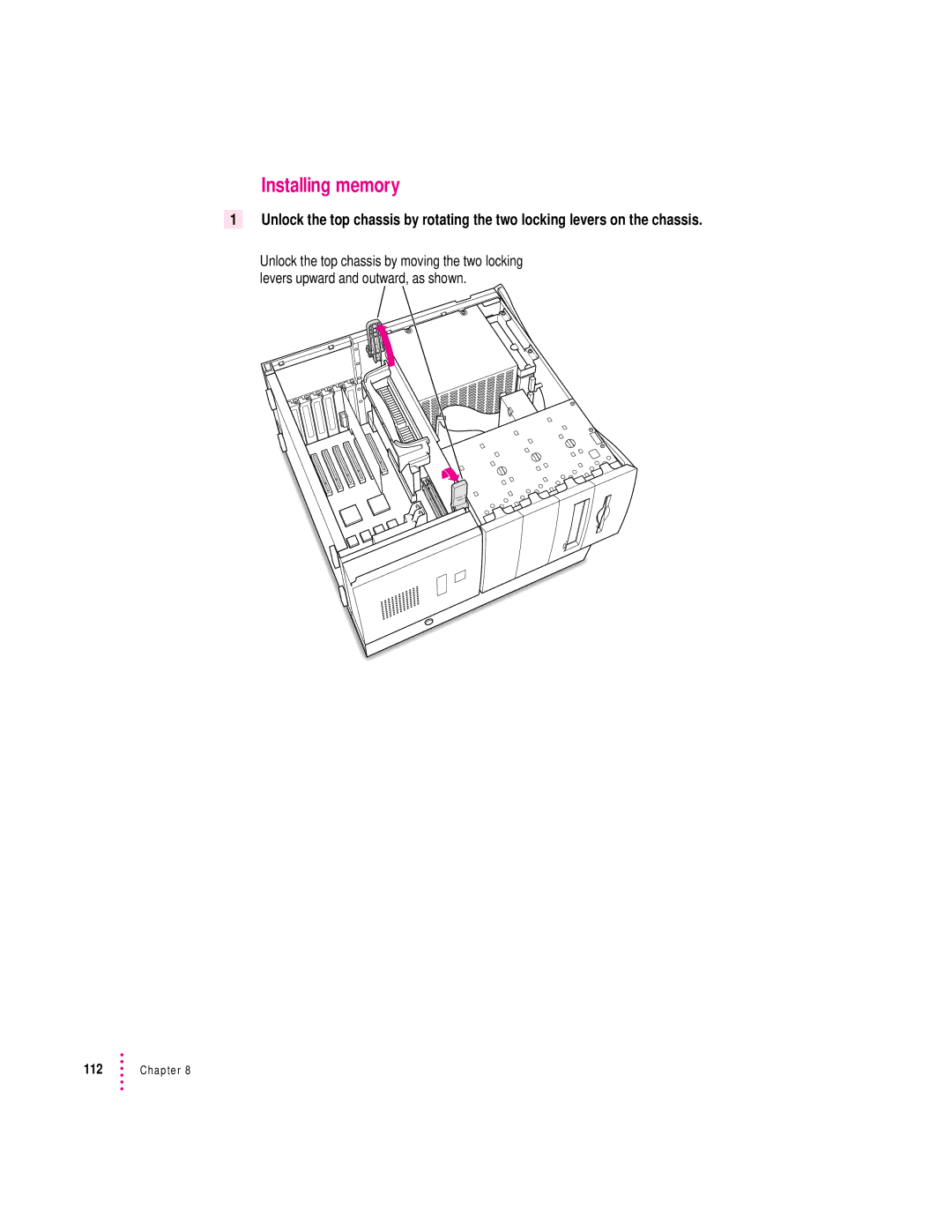 Apple 9600 manual Installing memory 