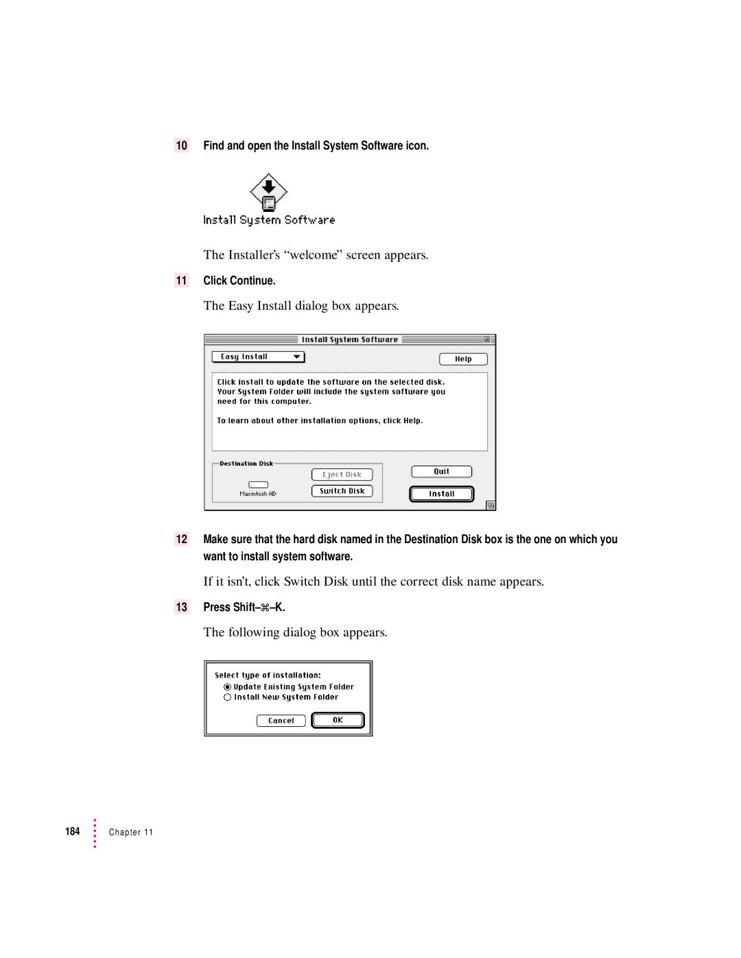 Apple 9600 manual Following dialog box appears 