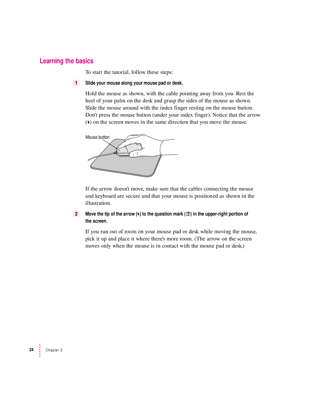 Apple 9600 manual Learning the basics 