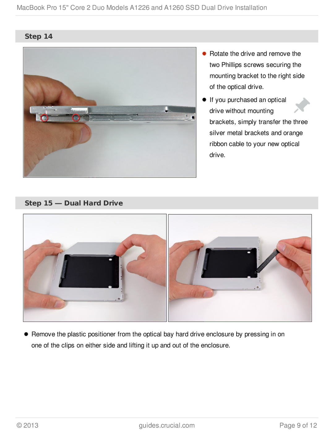 Apple A1226, A1260 manual Step Dual Hard Drive 