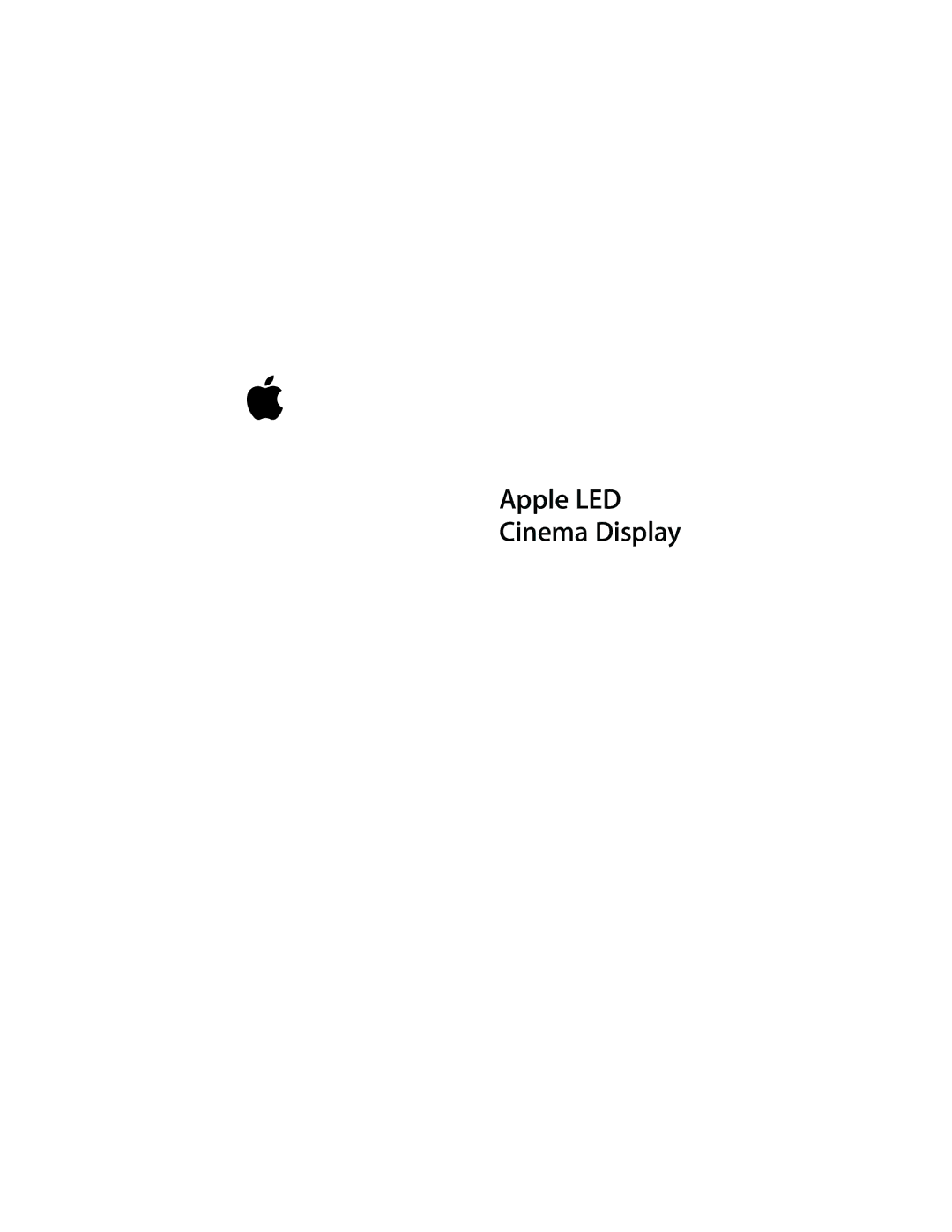 Apple A1267 manual Apple LED Cinema Display 