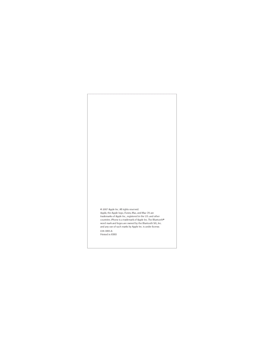 Apple A1303 manual Printed 