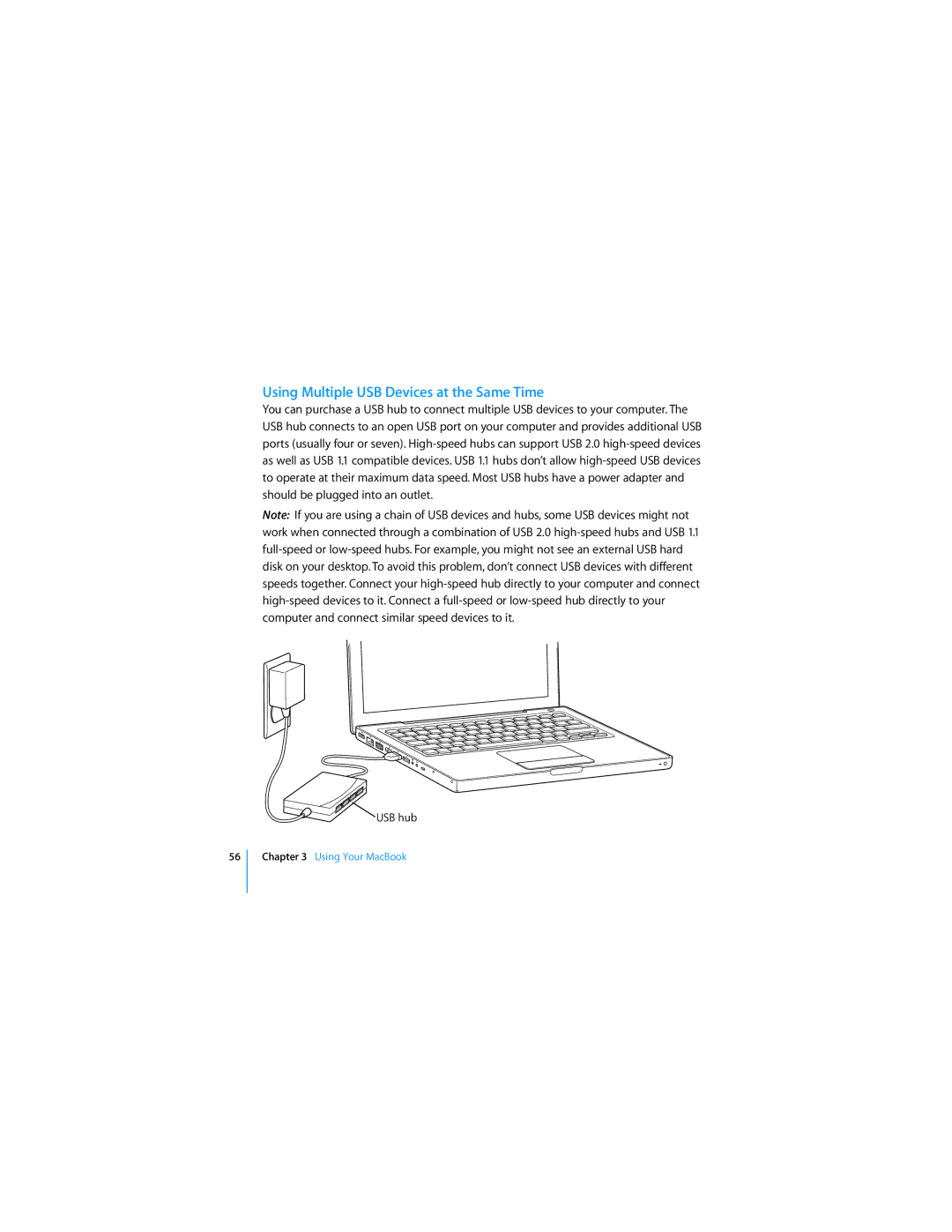 Apple APLLE MACBOOK manual Using Multiple USB Devices at the Same Time 