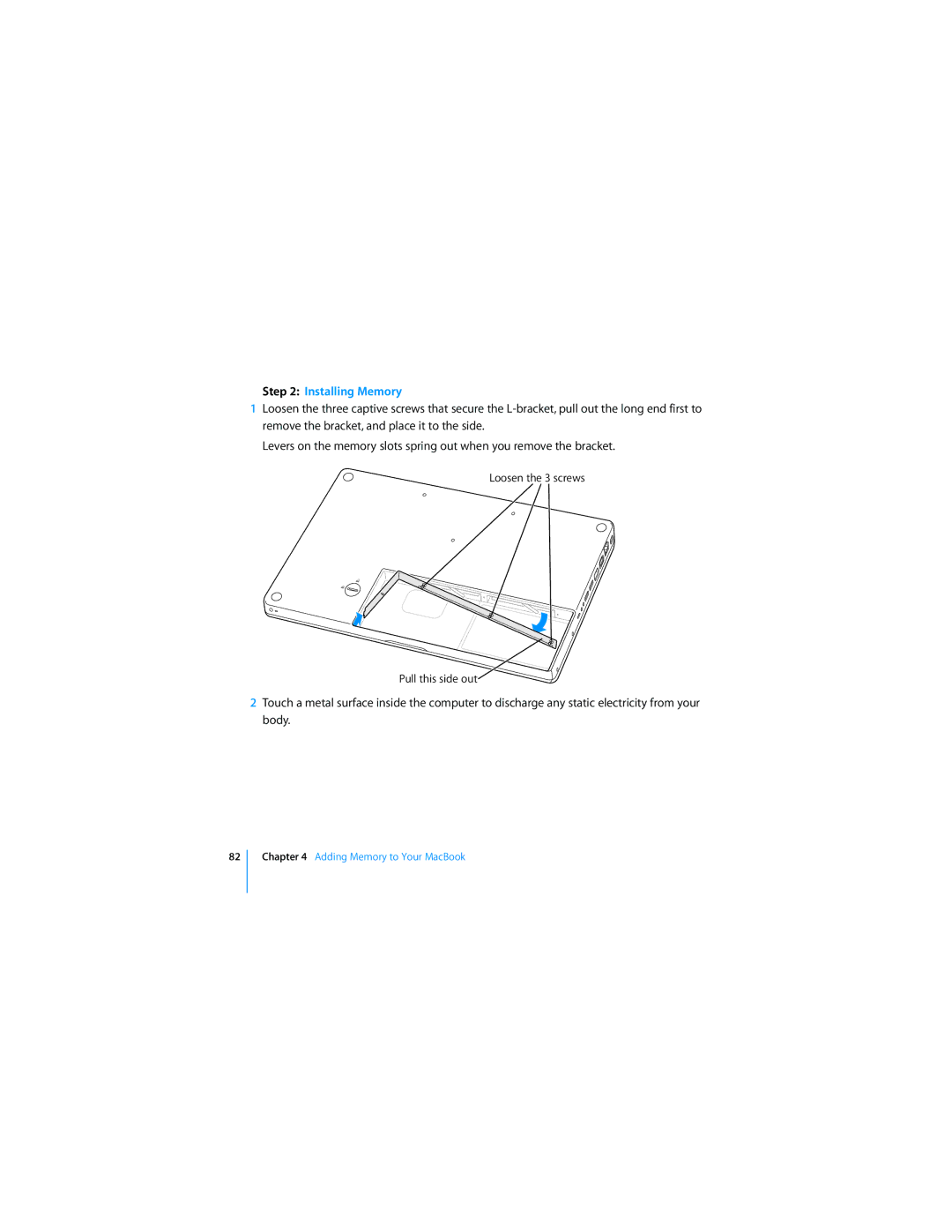 Apple APLLE MACBOOK manual Installing Memory 