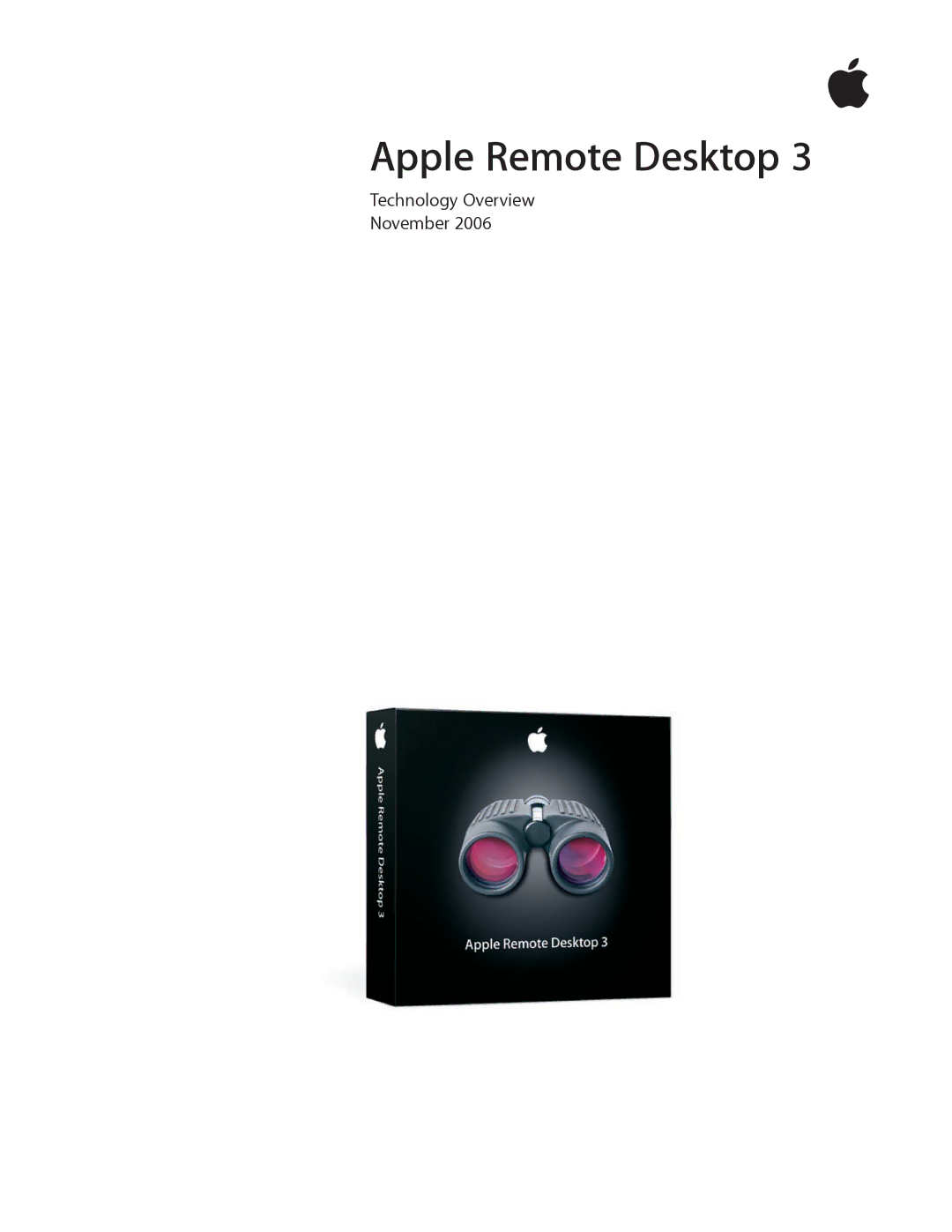 Apple ARD31 manual Apple Remote Desktop, Technology Overview November 