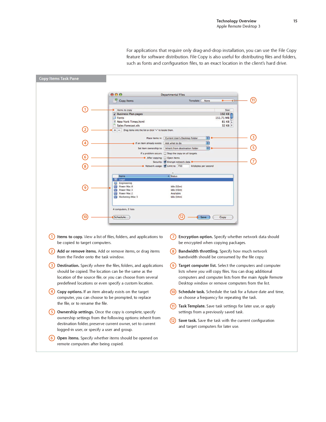 Apple ARD31 manual Copy Items Task Pane 