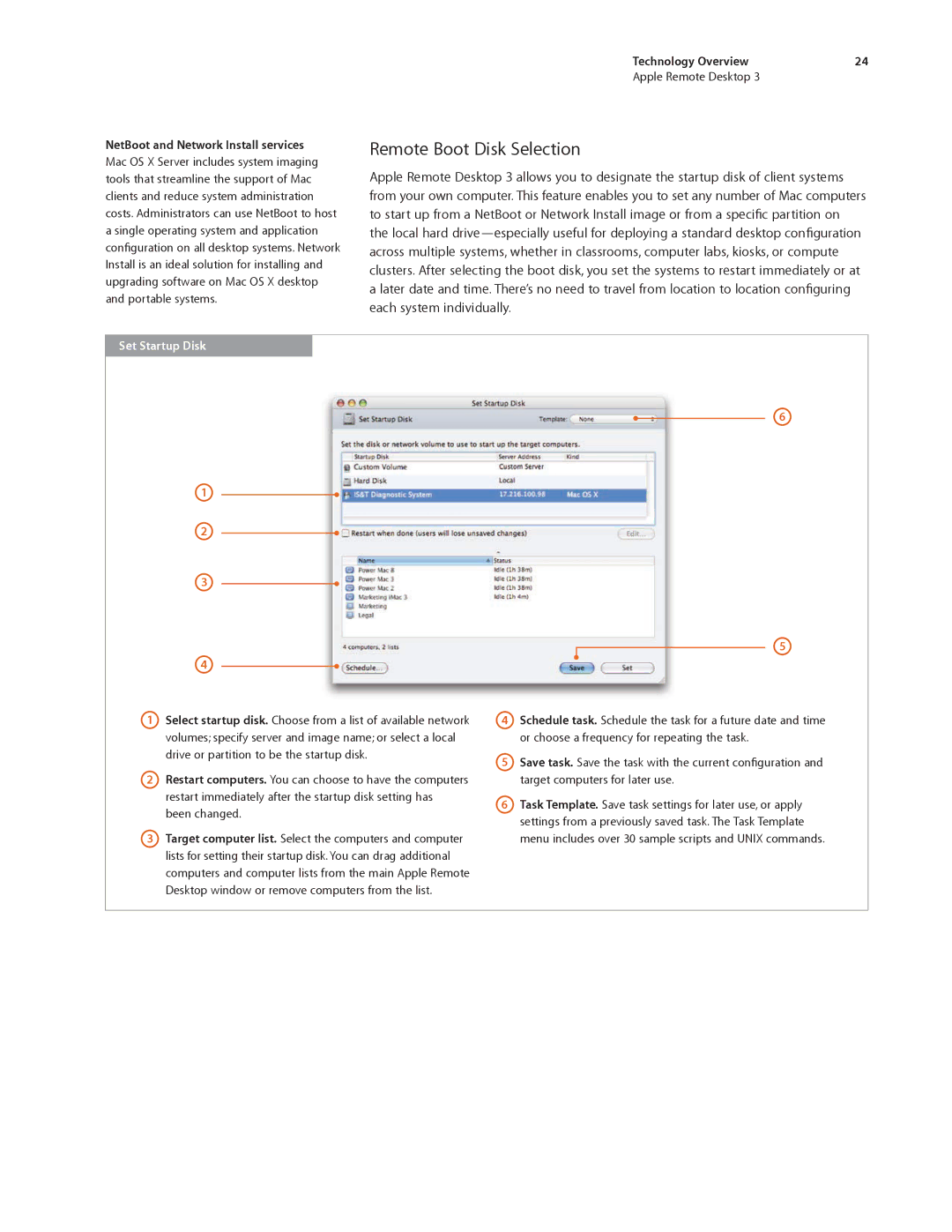 Apple ARD31 manual Remote Boot Disk Selection, NetBoot and Network Install services, Set Startup Disk 