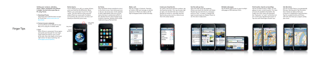 Apple B034-4571-B manual Sync Button basics, Go Home, Make a call, Create your favorites list, Get directions 