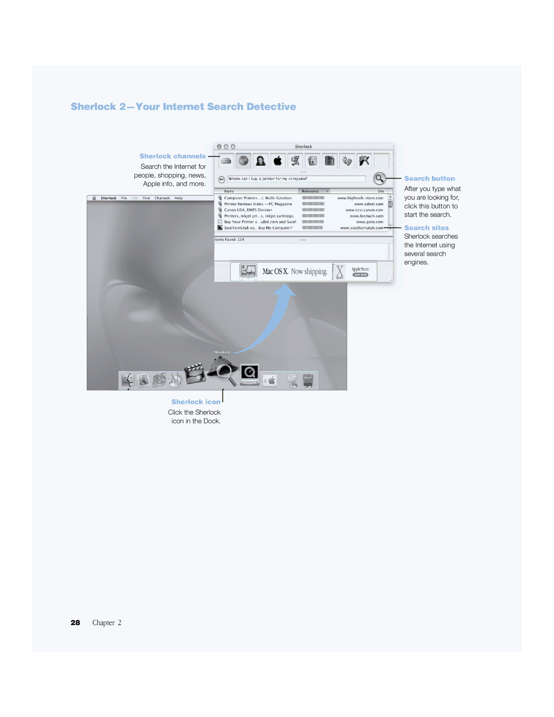 Apple BookG4 Computer manual Sherlock 2-Your Internet Search Detective 