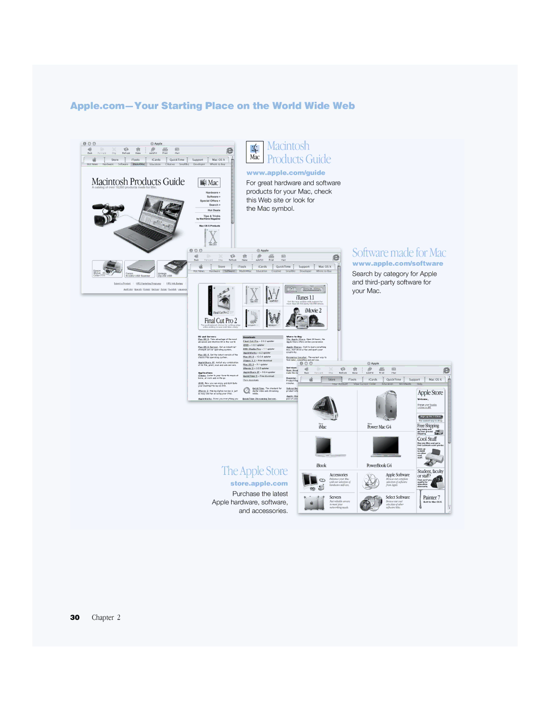 Apple BookG4 Computer manual Macintosh Products Guide, Apple.com-Your Starting Place on the World Wide Web 